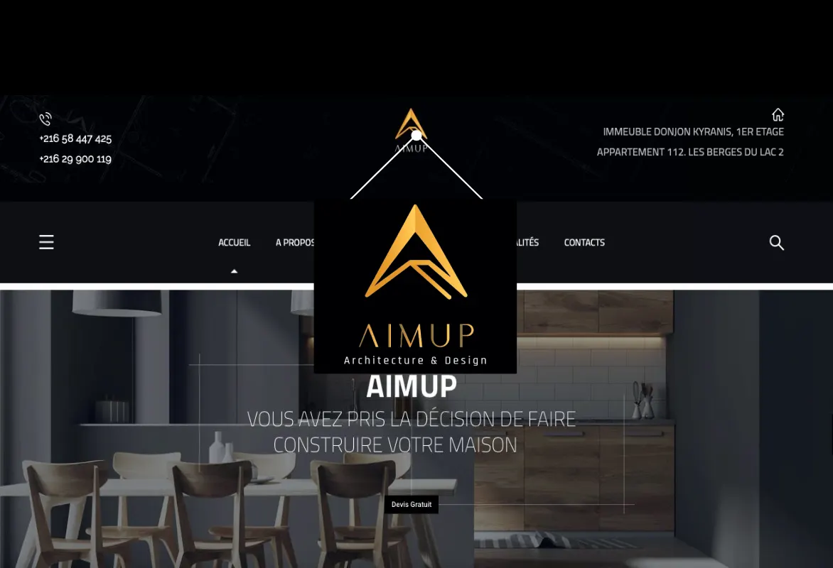 creation logo et conception graphique site web AImup