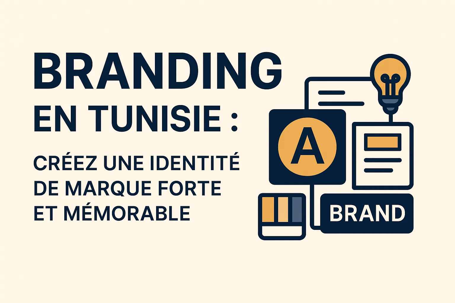 Construisez une identité de marque forte et mémorable 1 Découvrez comment réussir votre branding en Tunisie. Apprenez à construire une identité de marque unique, renforcer votre visibilité et fidéliser vos clients grâce à une stratégie de marque efficace.